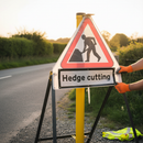 Premium Hedge Cutting Roll Up Road Sign Supplementary Plate for Safety Work Zone Marking