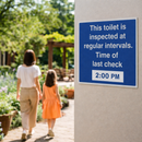 Inspection Interval Toilet Sign – 1mm Rigid Plastic – Indoor & Outdoor Use