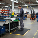 Premium Anti-Fatigue Mat with Unique Domed Surface Texture for Enhanced Comfort and Safety in Workspaces