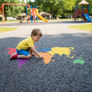 Premium Simplified World Map Playground Marking for Educational Geography Learning with Bright Colors for Children