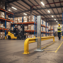 Premium 760mm Tall Z Section Bolt Down Barrier Post - Heavy Duty Galvanised Steel for Vehicle Protection in Car Parks and Warehouses