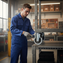 200mm Fixed Plate Heavy Duty Castor with White Nylon Wheel