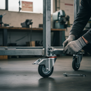 80mm Braked Swivel Bolt Hole Castor with Heavy Duty Rubber