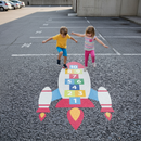 Premium Hopscotch Rocket Playground Marking - Durable Thermoplastic Material with Anti-Slip Properties for Enhanced Playtime Fun
