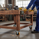 150mm Heavy Duty Fixed Plate Castor with Brown Polyurethane