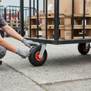 260mm Swivel Fabricated Plate Castor with PunctureProof Wheel