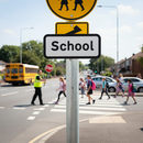 Premium Permanent Supplementary Plate for School Zones - Road Safety Sign for Child Awareness