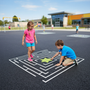 Premium Square Maze Playground Marking Set for Kids - Engaging Problem-Solving Activity