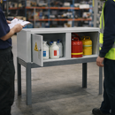 Industrial Cabinet Stands – Grey – Reinforced Steel – Chemical Storage