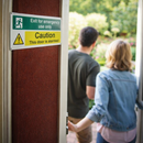 Emergency Exit Door Sign – 1mm Rigid Plastic – Indoor/Outdoor