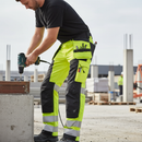 Premium High Visibility Craftsman Trousers - Softshell Material, Stretchable Design, and Multi-Functional Pocket Solutions for Outdoor Work