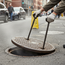 Premium Heavy Duty Manhole Lifting Keys - Durable Cast Iron with 7", 12", and 18" Lengths for Safe Drain Cover Removal