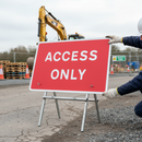 Professional Access Only Sign - Quick Fit 1050x750mm for Traffic Control - High-Quality Professional Grade for Industrial and Commercial Applications