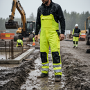 Premium Hi-Vis Waterproof Over-Trousers for Extreme Weather with Adjustable Leg Hems and Reinforced Knees