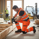 High-Performance Hi-Visibility Trousers with Thigh Pockets - Fluorescent Orange