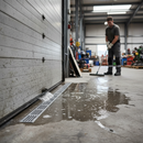 Premium PVC Threshold Drain with Aluminium Grating - 1 Metre Length for Effective Water Management