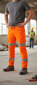 Premium High-Visibility Work Joggers with Stretch Fabric, Water Repellent, and Multiple Pockets for Comfort and Durability