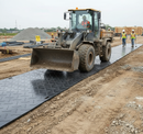 Heavy Duty Ground Protection Mat 2.4m x 1.2m with Non-Slip Traction Surface for Machinery and Vehicle Access