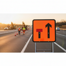 Premium Wicket Lane Closure Sign for Two Lanes - Easy Installation and Clear Direction for Motorists