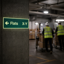 Flat Identification Signs – 450mm x 150mm – Glow-in-the-Dark – Indoor Use