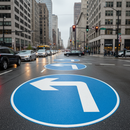 Premium Left Turn Ahead Arrow Preformed Thermoplastic Road Marking for Safe Traffic Management