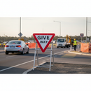 Premium Quick Fit Give Way Traffic Sign Face Dia. 602 for Temporary Junction Notification