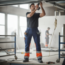 Premium Lightweight High Visibility Trousers with Stretch Panels, Holster Pockets, and Reinforced Knee Pockets for Comfort and Durability