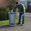 Premium 89L Flare Top Litter Bin - Stylish Design with Lockable Steel Liner for Public Use