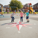 Premium Playground Compass Marking with 8 Direction Points for Educational Play Areas