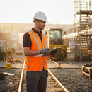 Premium Heavy Duty Tear-Apart Hi-Vis Orange Rail Spec Vest with Reflective Materials and Elasticated Sides