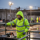 Premium High-Visibility Waterproof Padded Bomber Jacket with Reflective Tape and Vented Under Arms for Ultimate Comfort and Safety