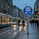 Premium Post Mount Sign for Tram, Bus, Bike and Motorbike Access with Customizable Options