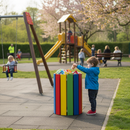 Premium Children's Litter Bin 40L with Open-Top Design and Sustainable Hardwood Construction for Indoor and Outdoor Use