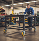 100mm Heavy Duty Fixed Plate Castor with Polyurethane Wheels