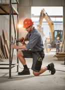 Premium Heavy Duty Cargo Work Shorts with Four-Way Stretch and Water-Repellent Fabric for Outdoor Comfort