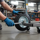80mm Diameter Heavy Duty Wheel with Rubber Tyre and Metal Centre