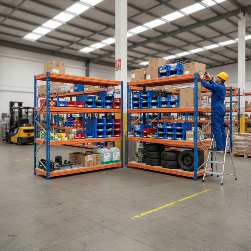 Premium Heavy Duty Garage Shelving - 2200mm High - 500kg Capacity