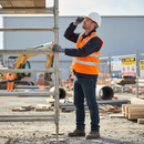 Premium Safety Helmet Mid Peak with Wheel Ratchet for Live Power Work