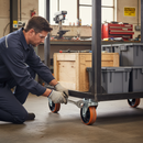 200mm Heavy Duty Swivel Plate Castor with Polyurethane Tyre