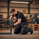 Premium Heavy Duty Work Trousers with Stretch Fabric and Reinforced Kneepad Pockets for Construction and Maintenance