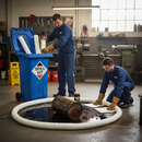 Premium 120L Oil and Fuel Spill Kit in Blue Wheelie Bin
