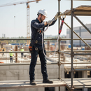 Professional Single Fall Arrest Kit with Two-Point Harness and 2m Shock Absorbing Lanyard for Safe Working at Height