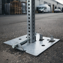 Steel Base Plates for Sign Posts – Galvanized – Secure Ground Installation