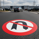 Professional Preformed Thermoplastic Road Marking for No U-Turns - Easy Application, Non-Slip, Fast Installation, BSEN 1871 Compliant
