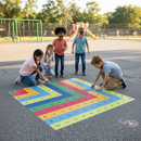 Premium Colorful Multiplication Table Playground Marking for Educational Engagement