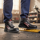 Premium Heavy Duty Safety Boot with Water-Repellent Leather, Non-Slip Sole, and Composite Toe Protection for Comfort and Support
