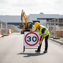 Professional 30mph Symbol Metal Road Sign - 750mm Square Size with Engineer Grade Retroreflective Face