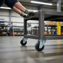 125mm Premium Swivel Plate Castor with Elastic Nylon Centre Roller Bearing