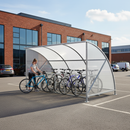 Premium Slimline 10 Bike Cycle Shelter - Galvanised Steel Frame with Easy Assembly