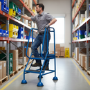 Premium 2 Step Portable Access Ladder for Home and Office Use